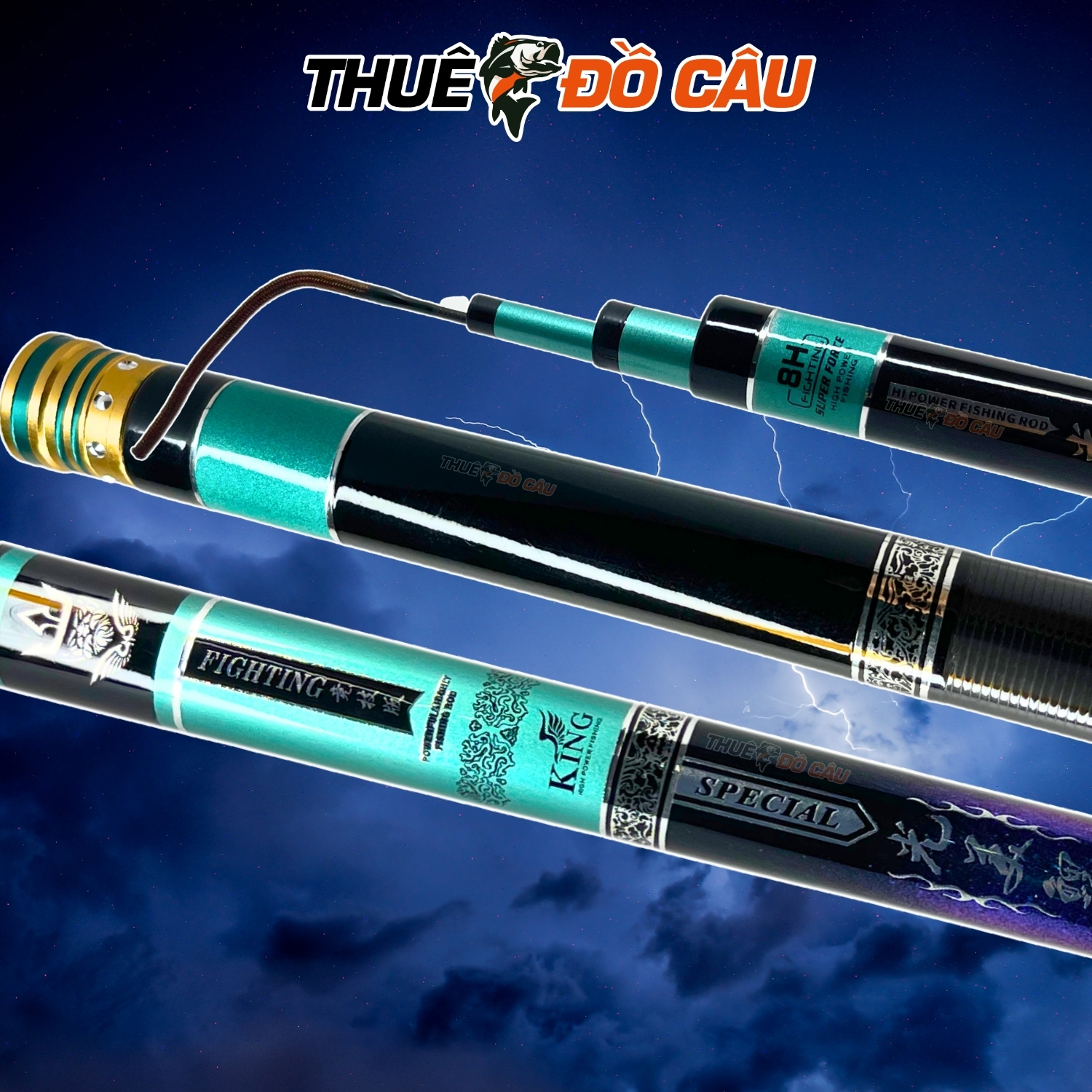 Cần câu đài Guangwei King Fighting 8H hộp đen chịu tải cao