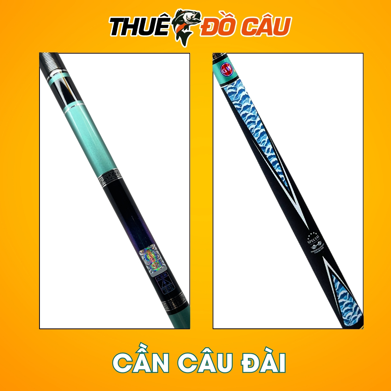 Cần câu tay cần câu đài Guangwei King Fighting 8H hộp đen