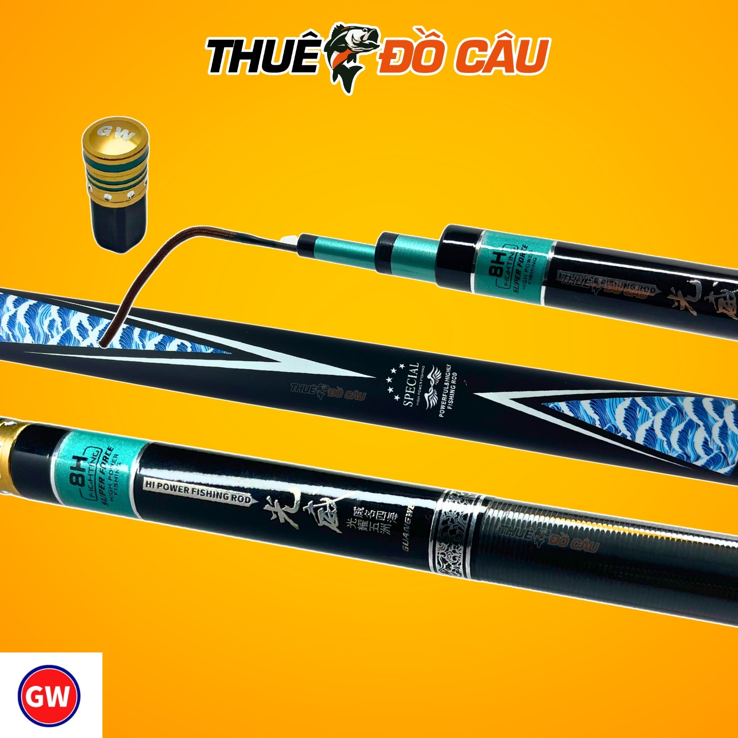 Cần đài Guangwei King Fighting 8H hộp đen