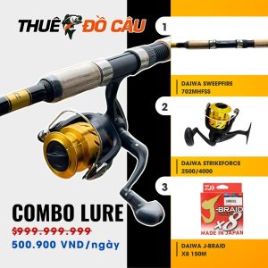 Combo Cần Lure Daiwa Sweepfire và Daiwa Strikeforce